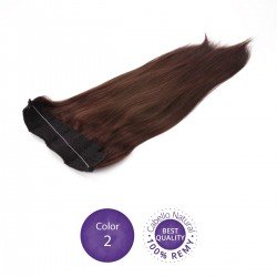 Extensiones Flip hair Color 2 Castaño oscuro