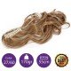Coletero de fibra resistente al calor, cabello Rizado 55 cm largo 170gr COLOR 27/60 ( Rubio Dorado/ Rubio platino )