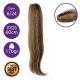 Coletero de fibra resistente al calor, cabello liso  60 cm largo 170gr COLOR 6/24 ( Castaño Claro/ Rubio Claro dorado )